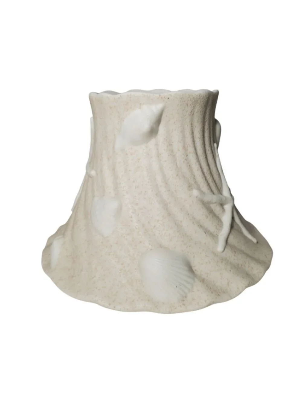 Yankee Candle Seashell Starfish Porcelain Shade Topper Beige Nautical Coastal